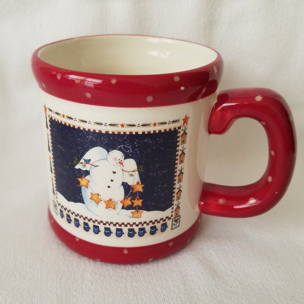 CMI Henton Snowman Angel with Stars Coffee Cup Tea Mug